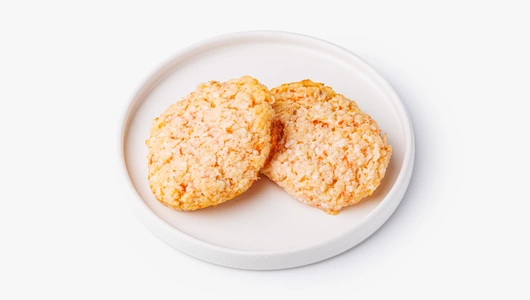 Котлеты из трески, креветок и "крабовых" палочек запеченные