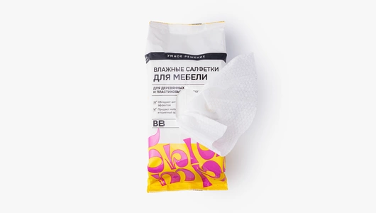 Салфетки влажные для мебели, 80 шт