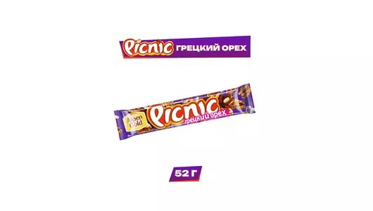 Шоколадный батончик Picnic Грецкий Орех 52 г