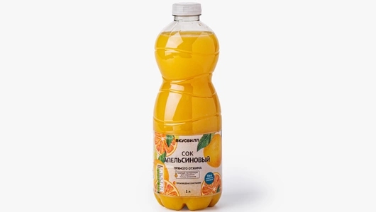 Сок апельсиновый прямого отжима, 1 л