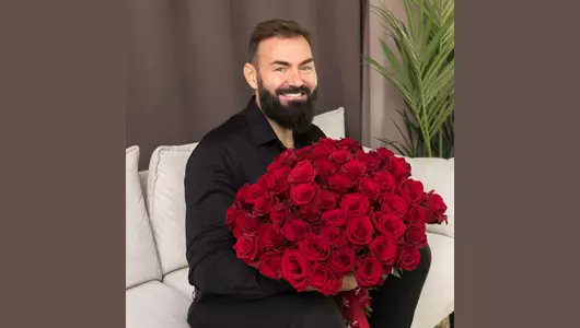 55 красных роз (55 см)