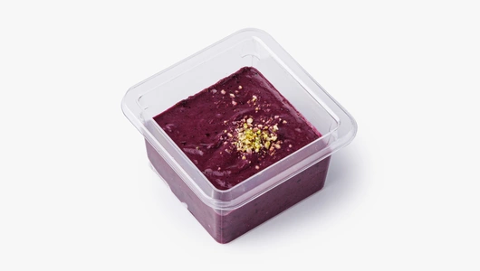 Десерт "Парфе" с черникой, веган