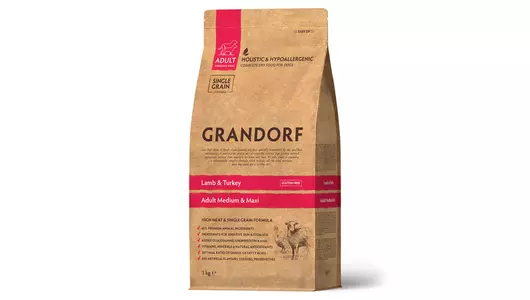 GRANDORF Med&Maxi Adult Lamb/Turkey Корм сух.ягненок,индейка д/собак всех пород 1кг