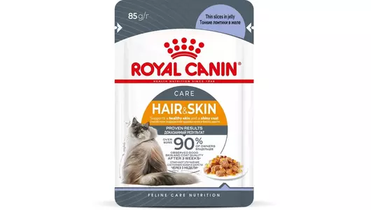 Паучи Royal Canin Hair&Skin влажный корм для кошек, идеальная кожа и шерсть, в желе 85&nbsp;гр