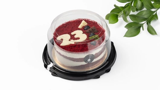 Торт "День защитника" красный бисквит с&nbsp;вишней