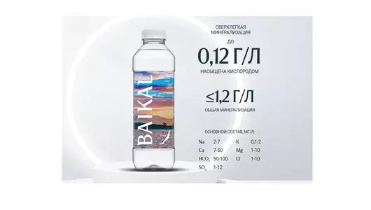 Вода питьевая природная Baikal 430 Байкальская глубинная негазированная 850 мл