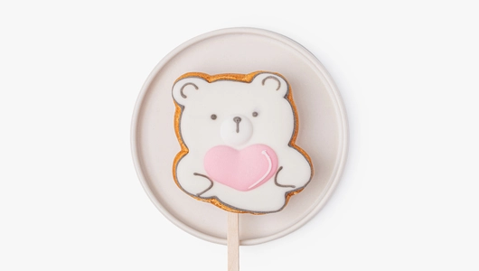 Пряник имбирный "14 февраля" на&nbsp;палочке