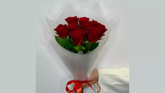 Букет красных роз 9 штук FMART by flowwow