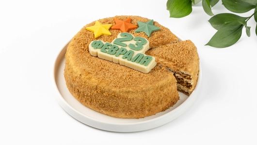 Торт "23 февраля" медовый