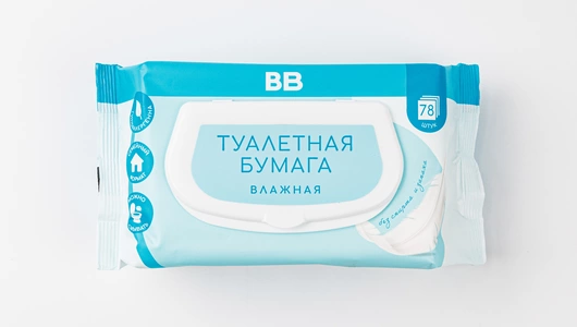 Бумага туалетная влажная, 78 шт