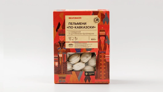Пельмени "по-кавказски" с говядиной и цыпленком-бройлером