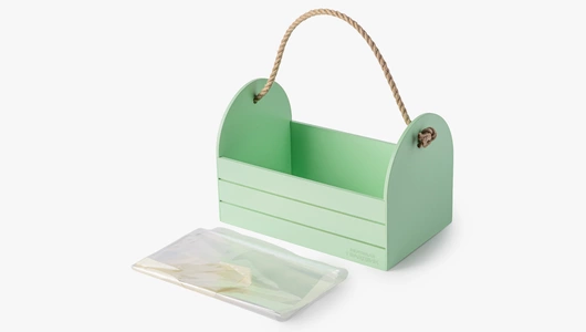 Бокс ящик большой подарочный мятный