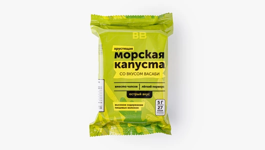 Морская капуста хрустящая со вкусом васаби, 5 г