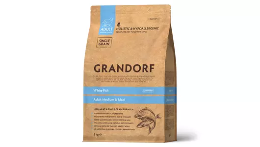 GRANDORF Med&Maxi Adult White Fish корм сух.белая рыба д/собак средних и крупных пород 3кг