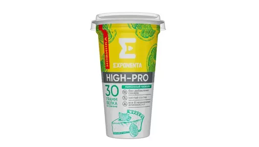 Продукт кисломолочный Exponenta High-Pro со вкусом лимонный чизкейк обезжиренный 250 г
