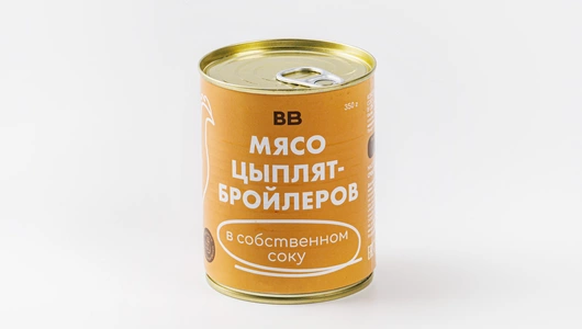 Мясо цыплят-бройлеров в собственном соку