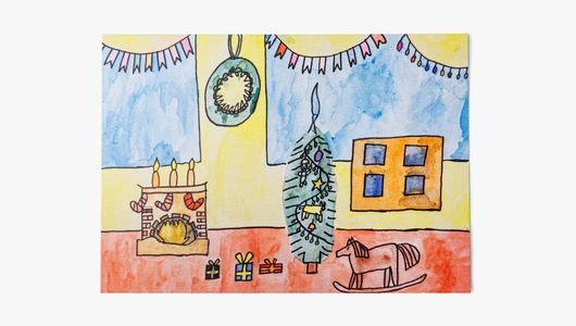 Открытка "Пусть за окном будет сказка"