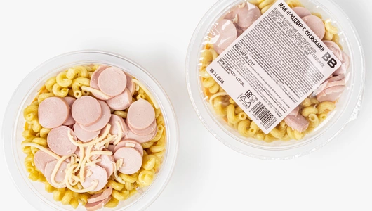 Мак-н-чеддер с сосисками