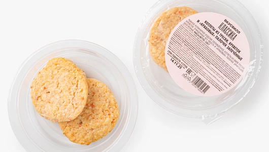 Котлеты из трески, креветок и "крабовых" палочек запеченные