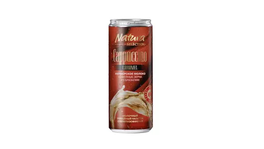 Напиток Natura Selection Cappuccino Молочный кофейный со вкусом карамели 2,6% 220 мл
