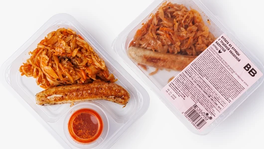 Купата из курицы с тушёной квашеной капустой