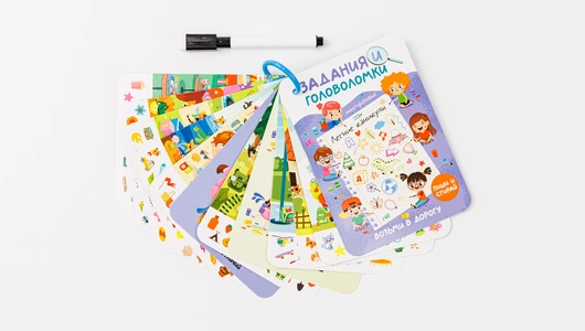 "Головоломки Пиши-стирай", с маркером