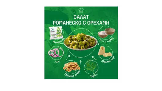 Капуста Романеско Планета Витаминов замороженная 300 г Капуста Романеско Планета Витаминов замороженная 300 г