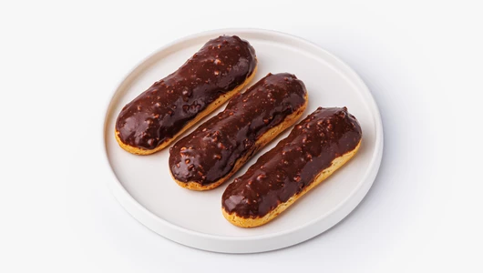 Эклеры "Арахисовые" с шоколадной глазурью, 3 шт