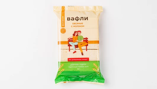 Вафли овсяные с молоком без добавления сахара