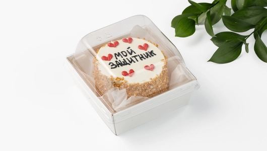 Торт бенто “Мой защитник” клубничный