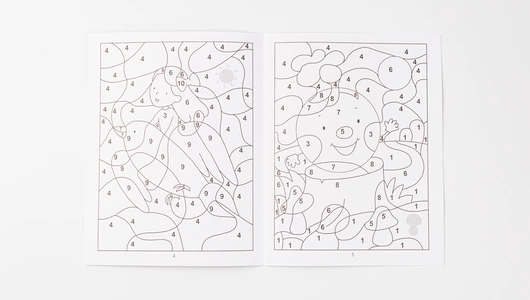 Раскраска по номерам: В гостях у сказки