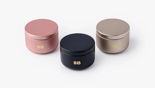 Набор ароматических свечей в мини-формате "Карамель", "Базилик-мята", "Кожа", 3 шт