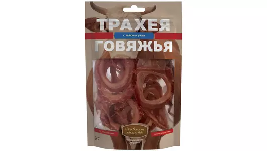 ДЕРЕВЕНСКИЕ ЛАКОМСТВА Трахея говяжья с мясом утки 50г