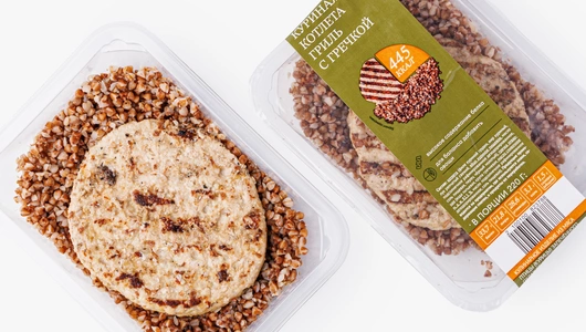 Куриная котлета-гриль с гречкой