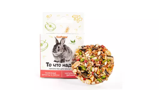 EXOPRIMA То что надо! Лакомство для грызунов "Корзинка фруктово-ореховая", 40г EXOPRIMA То что надо! Лакомство для грызунов "Корзинка фруктово-ореховая", 40г