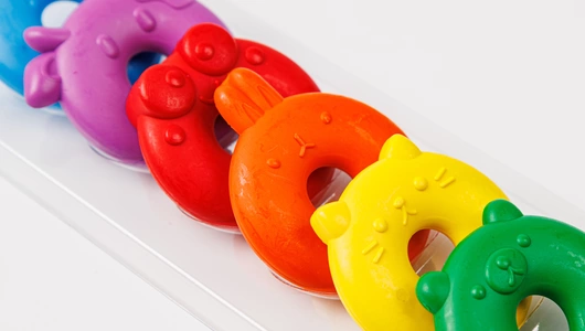 Восковые карандаши "Пончики", 6 шт Восковые карандаши "Пончики", 6 шт