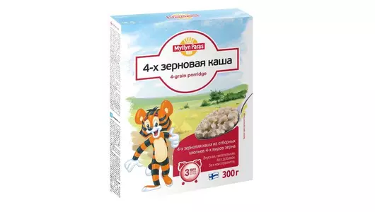 Каша Myllyn Paras Тигренок 4-х зерновая б/п 3 мин 300 г