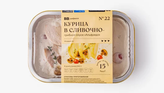 Курица в сливочно-грибном соусе "Альфредо"