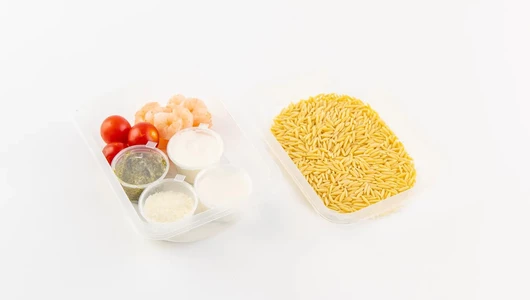 Набор: Паста орзо с креветками и сливочным соусом песто "Приготовь сам"