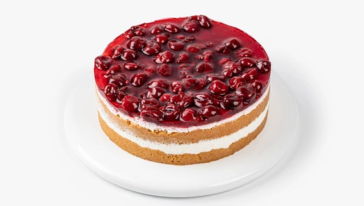 Торт бисквитный "Сметанный рай" с вишней