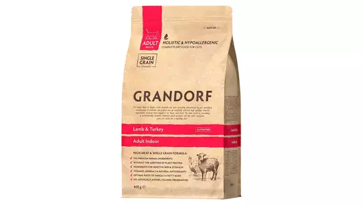 GRANDORF Adult Indoor Lamb&Turkey Корм сух.ягненок с индейкой д/домашних кошек 400г