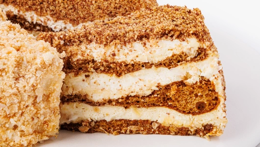 Торт "Половинки Медовик-Наполеон"