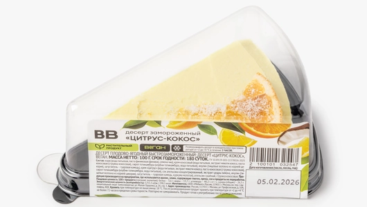 Десерт "Цитрус-кокос", веган зам.