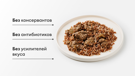 Печень жареная с луком с гречкой