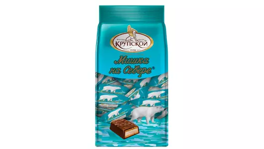 Конфеты шоколадные Крупской Мишка на севере 200 г Конфеты шоколадные Крупской Мишка на севере 200 г