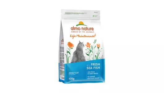 Almo Nature Сухой корм для взрослых кошек со свежей морской рыбой, 400 г