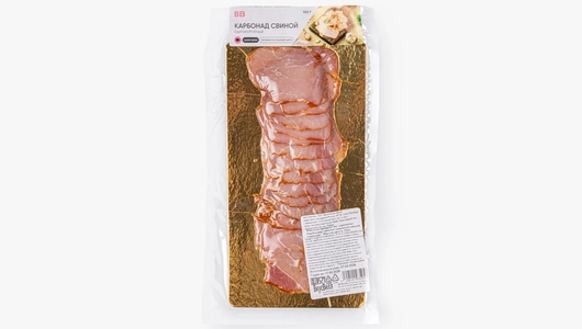 Карбонад свиной сырокопченый, нарезка