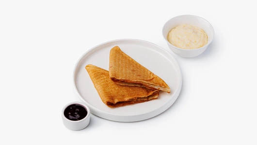 Набор: каша кукурузная и блины с джемом смородиновым Набор: каша кукурузная и блины с джемом смородиновым