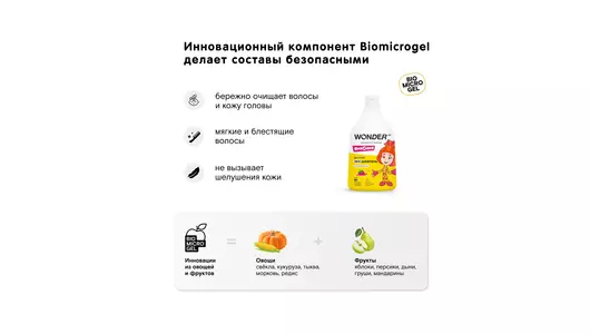 Шампунь для волос детский Wonder Lab Ягодная вечеринка 540 мл