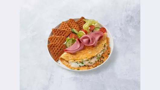 Омлет с говядиной и моцареллой